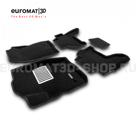 Текстильные 3D коврики Euromat3D Lux в салон для Nissan Pathfinder (R51) (2004-2014) № EM3D-003710