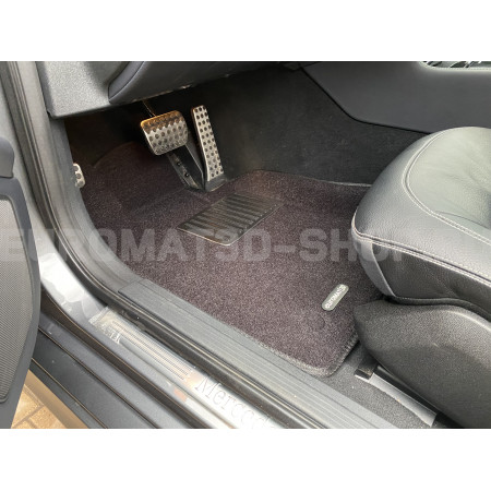 Текстильные 3D коврики Euromat3D Lux в салон для Mercedes CLS-Class (W218) (2011-2017) № EM3D-003505