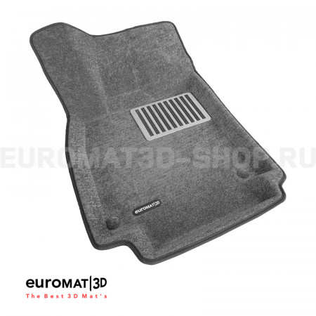 Текстильные 3D коврики Euromat3D Lux в салон для Audi A6 (2011-2018) № EM3D-001107G Серые