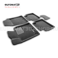 Текстильные 3D коврики Euromat3D Business в салон для Hyundai Sonata (2017-) № EMC3D-002929G Серые