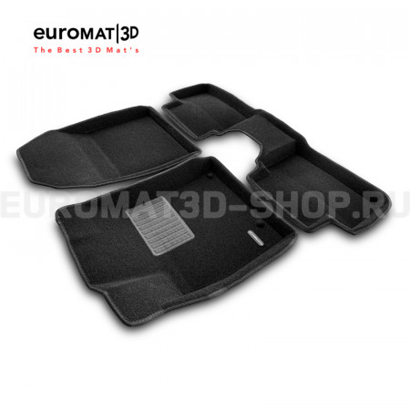Текстильные 3D коврики Euromat3D Business в салон для Kia Ceed (2018-) № EMC3D-002902