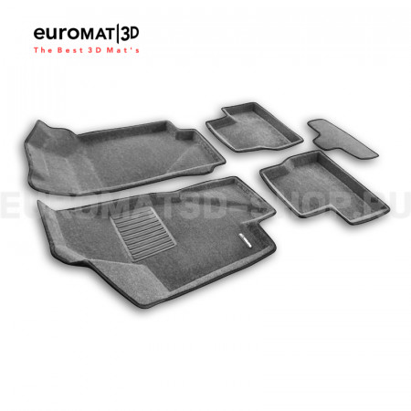 Текстильные 3D коврики Euromat3D Business в салон для Lada Kalina (2004-) № EMC3D-005310G Серые Текстильные 3D коврики Euromat3D Business в салон для Lada Kalina (2004-) № EMC3D-005310G Серые