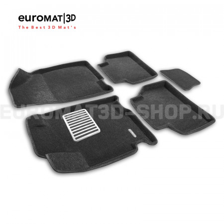 Текстильные 3D коврики Euromat3D Lux в салон для Москвич 6 (2023-) № EM3D-000012