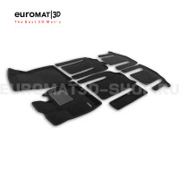 Текстильные 3D коврики Euromat3D Business в салон для ZEEKR 009 (2022-) № EMC3D-005722